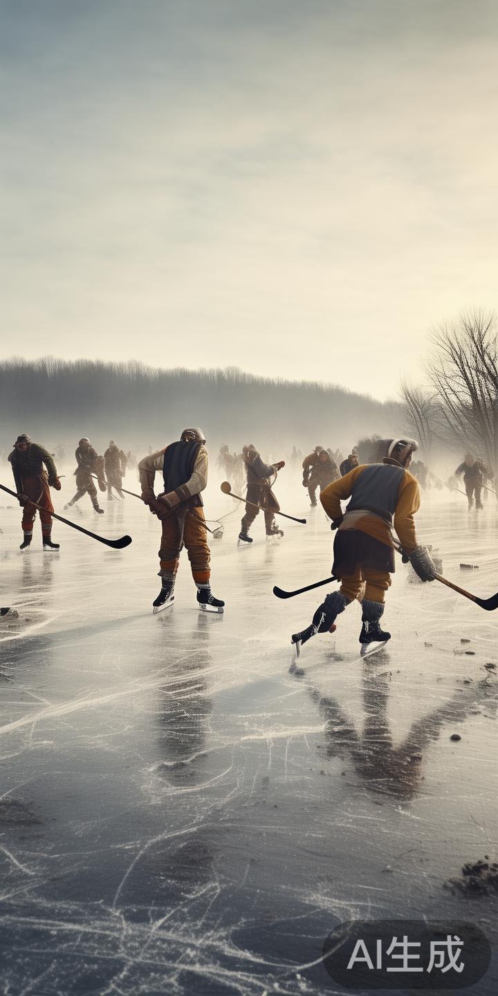 冰球的起源可以追溯到19世纪加拿大，那时的运动形式